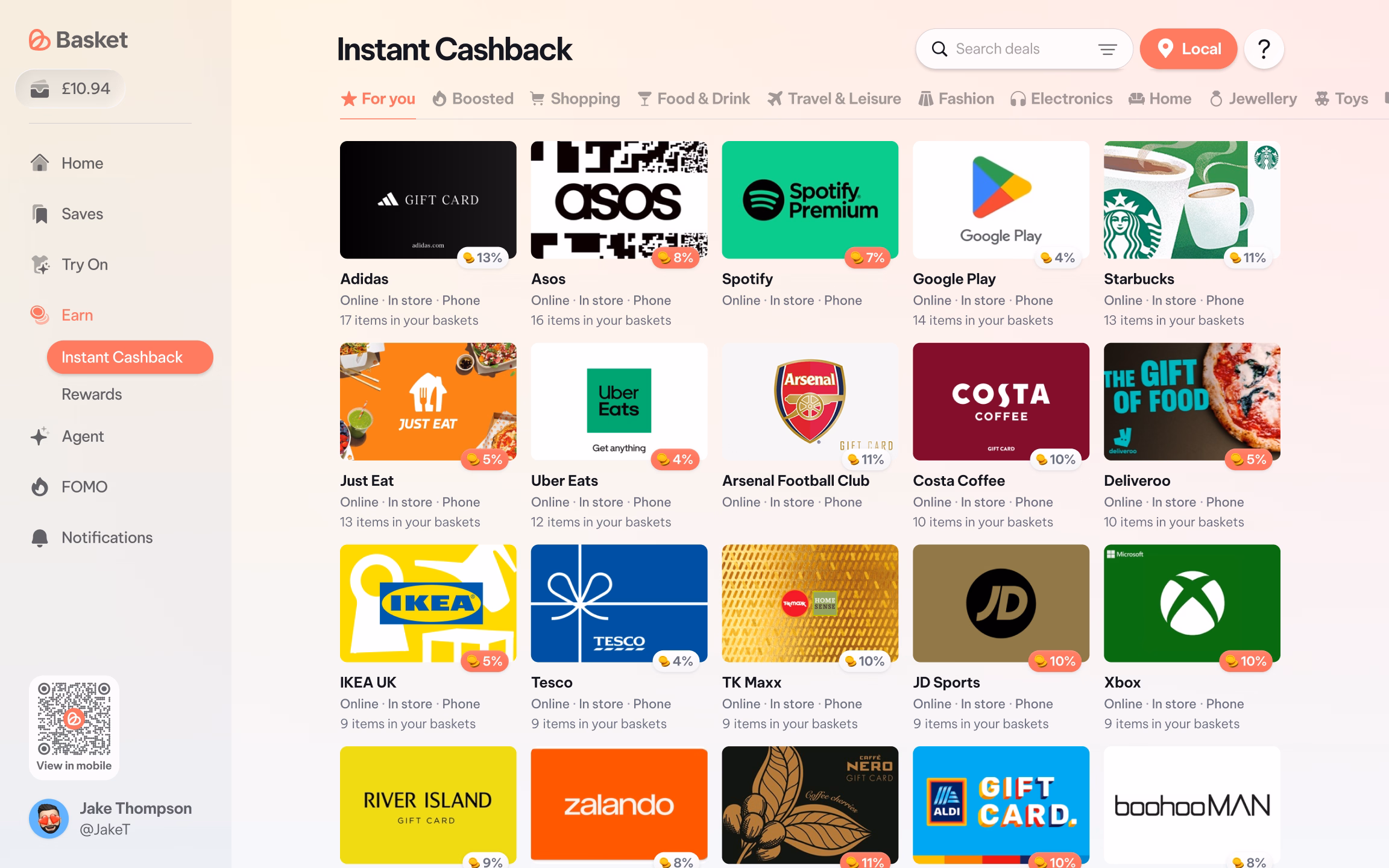 Basket – cashback and price tracking